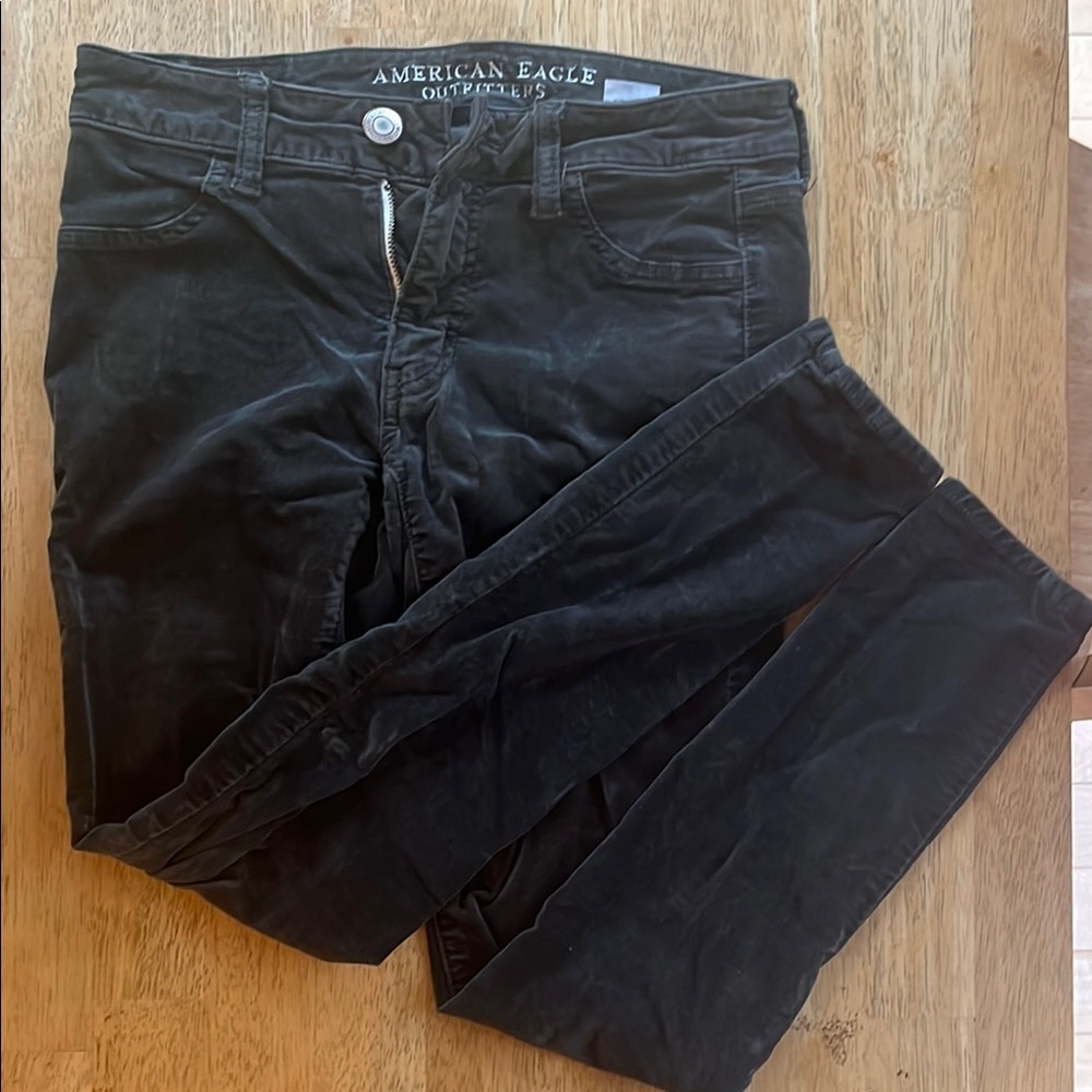 American Eagle Velvet Jegging Pants